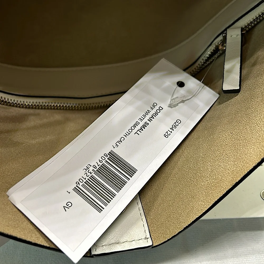 Stuart Weitzman NWT Off White Calf Leather Small Dorian Crossbody Bag Purse 🌸🌸 - Picture 8 of 12